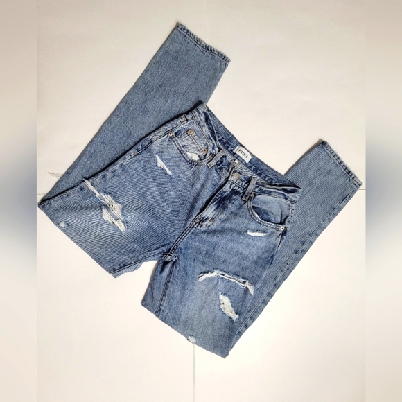 PISTOLA Blue High Rise Distressed Jeans - Picture 4 of 15